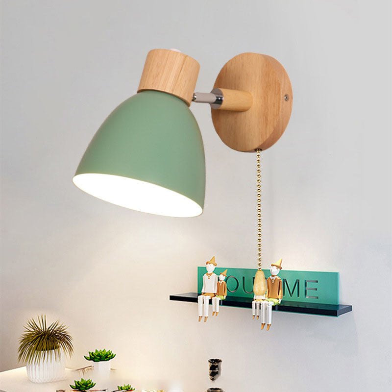 Moderne Houten Kegel Wandlamp | Minimalistische E27 LED-Lamp