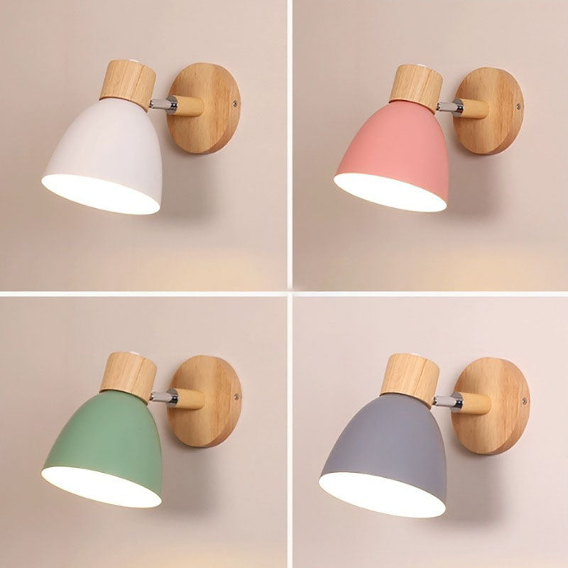 Moderne Houten Kegel Wandlamp | Minimalistische E27 LED-Lamp
