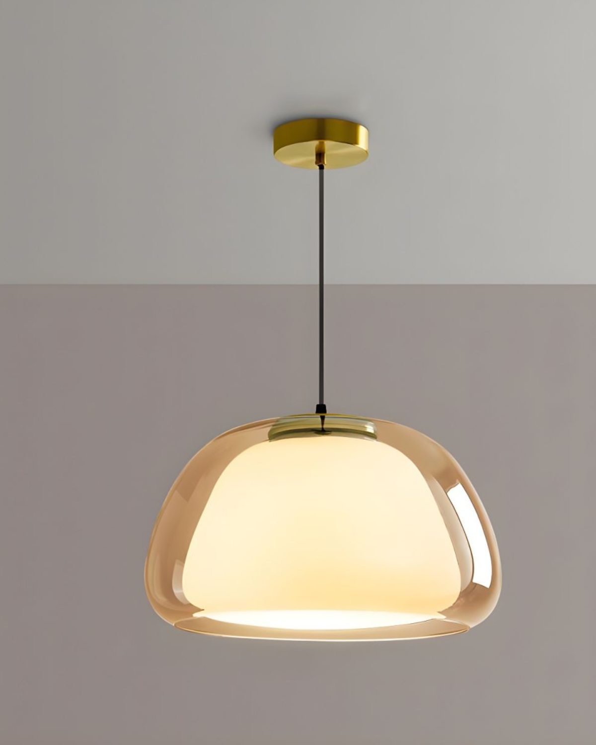 Kristalheldere Koepel Glazen Hanglamp | Japandi Luxe Verlichting