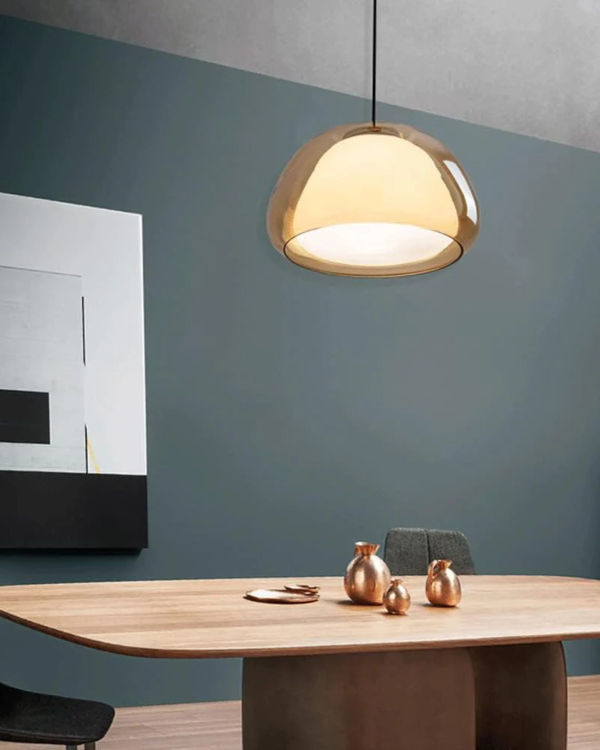 Kristalheldere Koepel Glazen Hanglamp | Japandi Luxe Verlichting