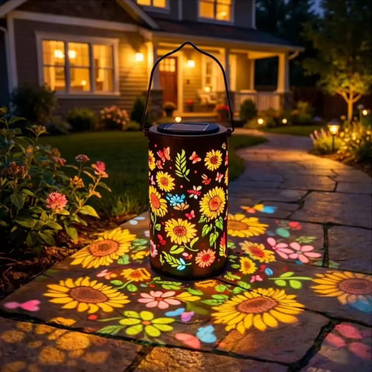 Solar Zonnebloem Tuinlamp | Rustieke Buitenlamp Voor Tuin