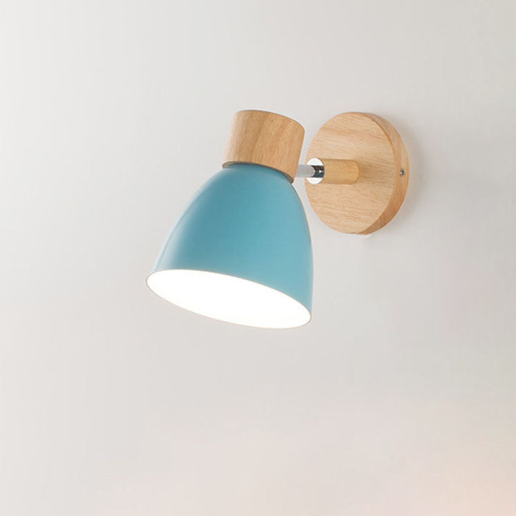 Moderne Houten Kegel Wandlamp | Minimalistische E27 LED-Lamp