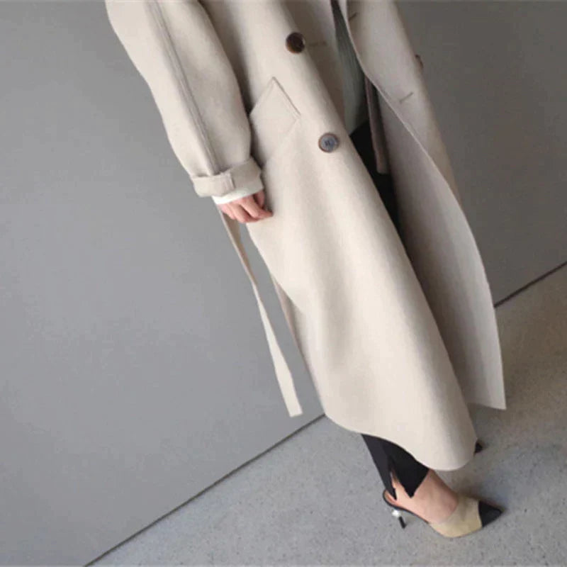 Long Wool Coat | Elegant Women's Winter Coat