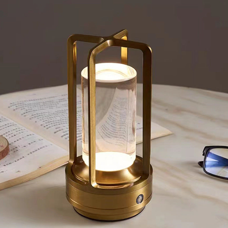 Lámpara de mesa LED moderna y romántica | Lámpara regulable recargable