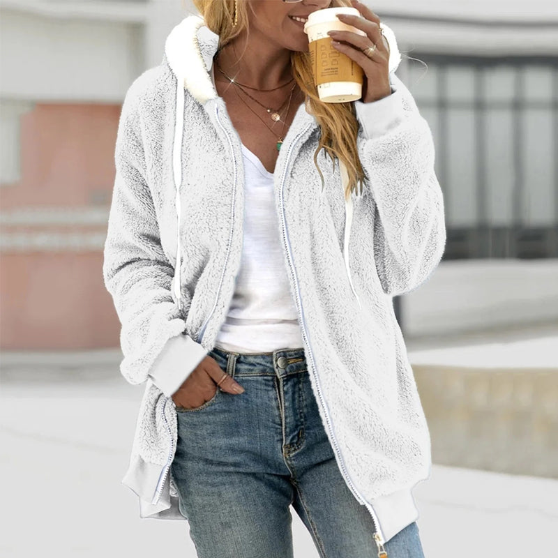Dames Teddy Hoodiejas | Warme & Knusse Jas Voor Herfst En Winter