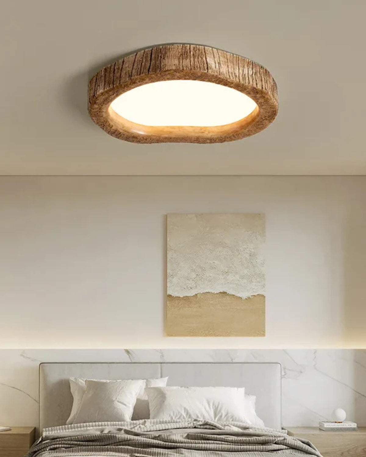 Scandinavische Nordic Plafondlamp | Moderne Houtlook Lamp