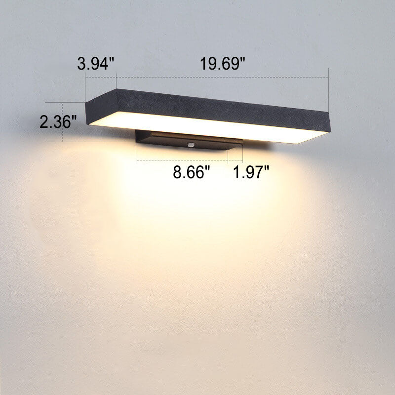 Moderne Minimalistische LED Sensor Buitenlamp | Waterdichte Rechthoekige Wandlamp