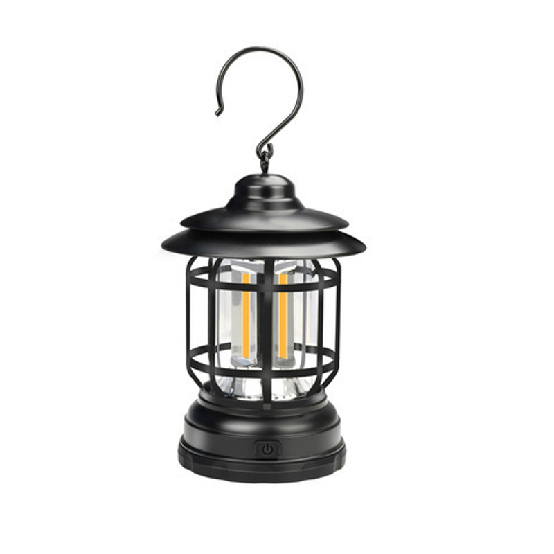 Bærbar retro-smartlampe | USB-genopladelig LED-campinglampe