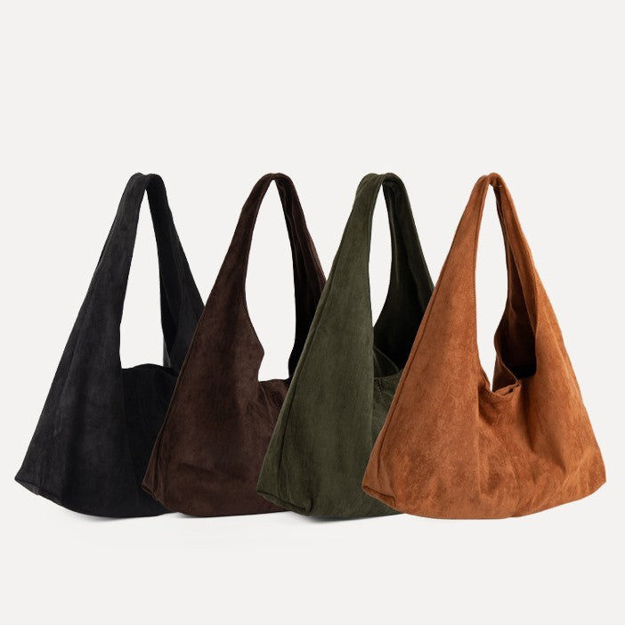 Oversized Suède-look Handtas | Minimalistische Schoudertas Voor Werk & Reizen