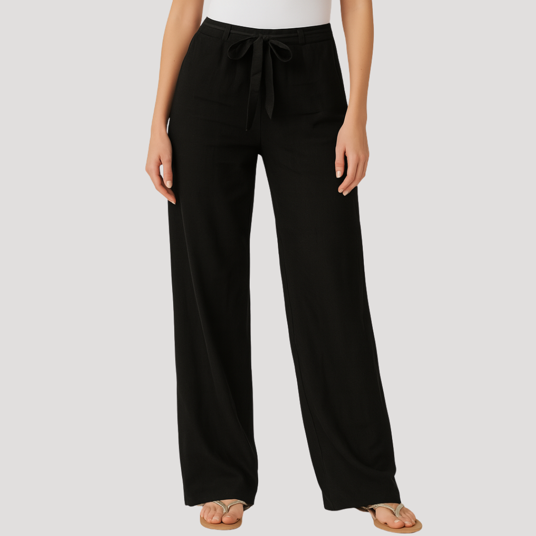 Dames Casual Broek | Rechte Relaxte Pasvorm Met Elastische Taille