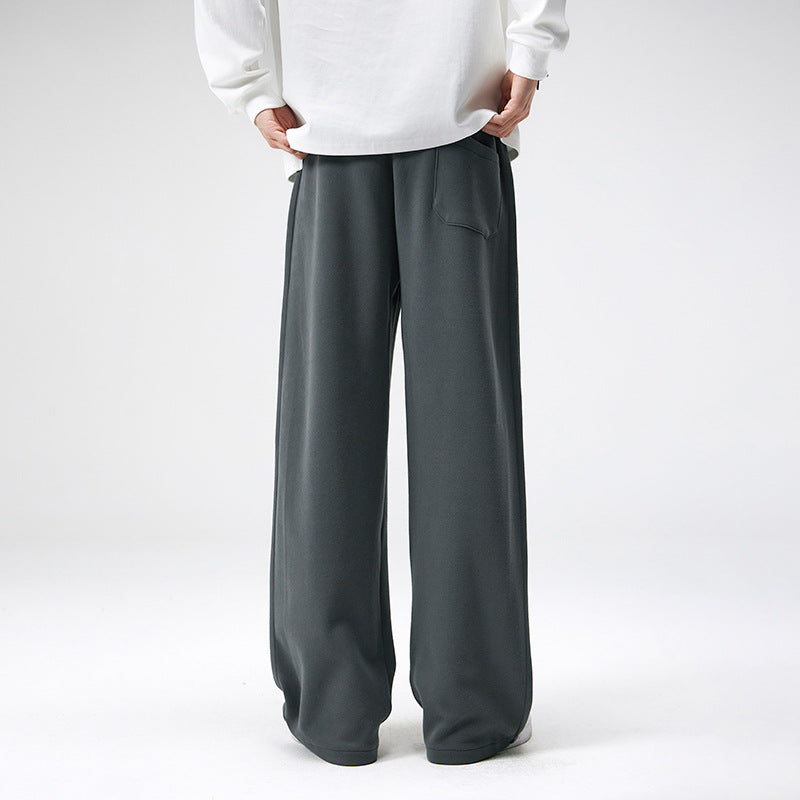 Pantalon de jogging droit épais pour homme | Pantalon décontracté en coton