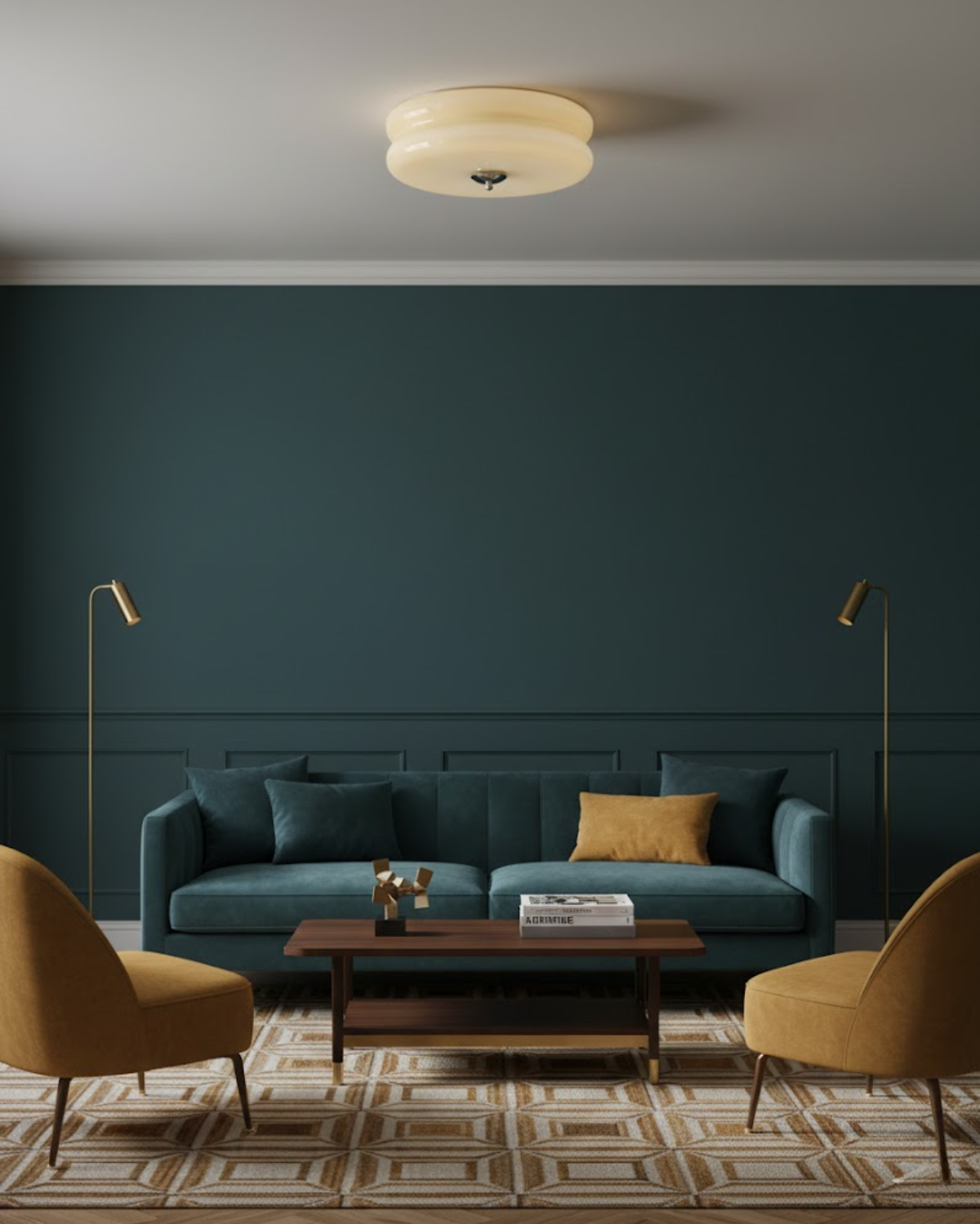 Minimalistische Vintage Plafondlamp Van Kunstglas | Elegante Lamp