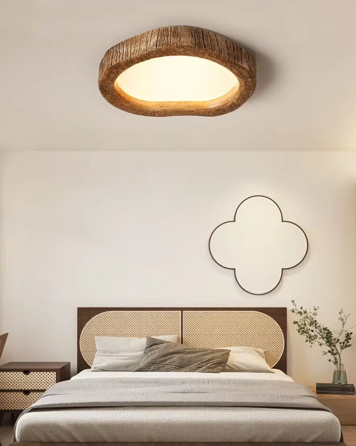Scandinavische Nordic Plafondlamp | Moderne Houtlook Lamp