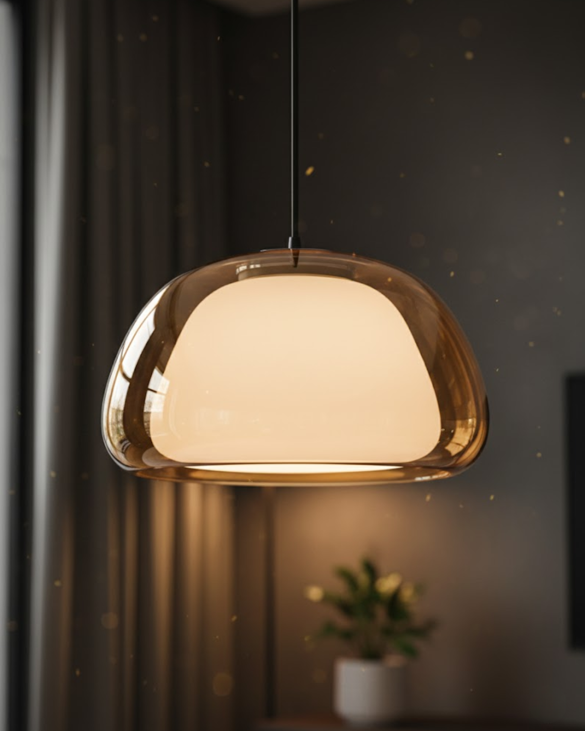 Kristalheldere Koepel Glazen Hanglamp | Japandi Luxe Verlichting