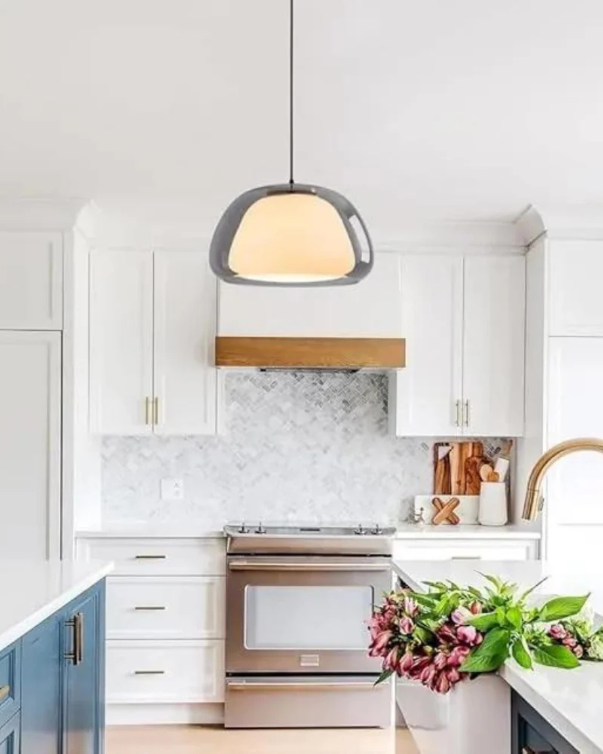 Kristalheldere Koepel Glazen Hanglamp | Japandi Luxe Verlichting