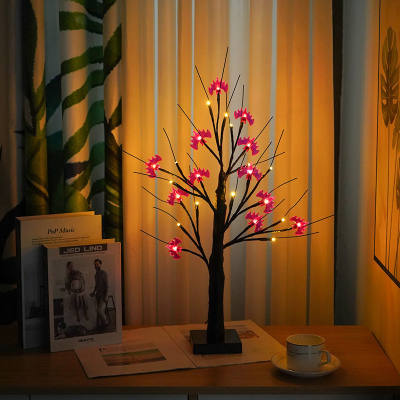 Halloween Pompoen Nachtlamp | Decoratieve Feestverlichting Met 24 Lichtpunten