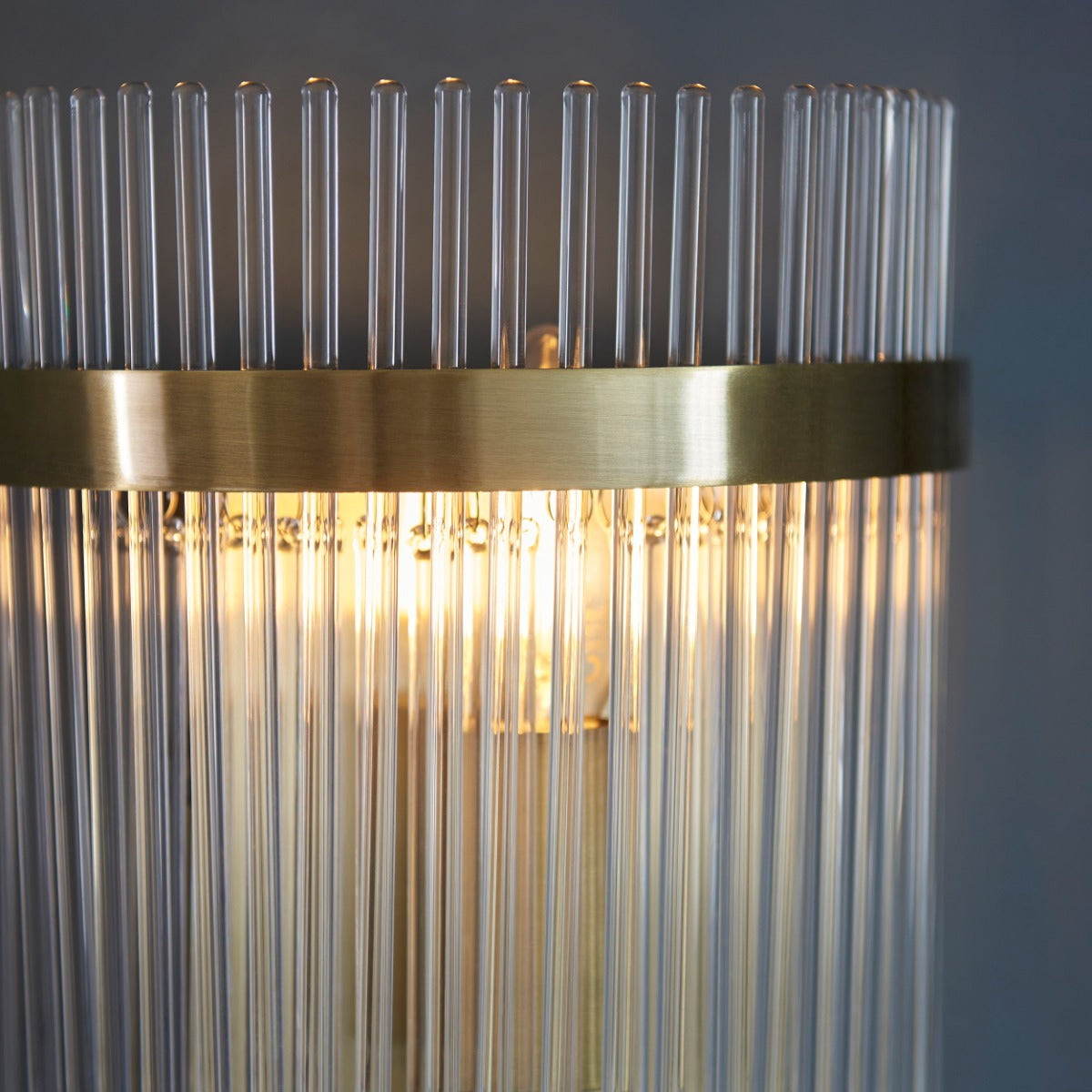 Antique Brass Wall Light | Clear Glass E14