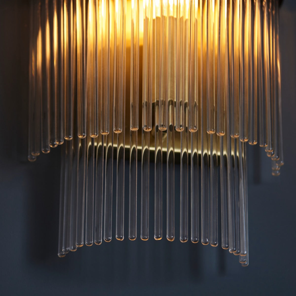 Antique Brass Wall Light | Clear Glass E14