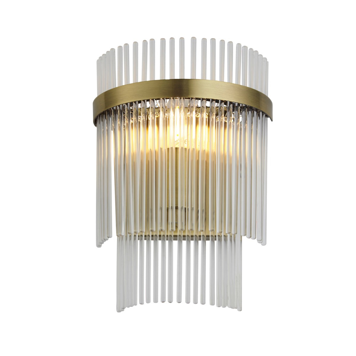 Antique Brass Wall Light | Clear Glass E14
