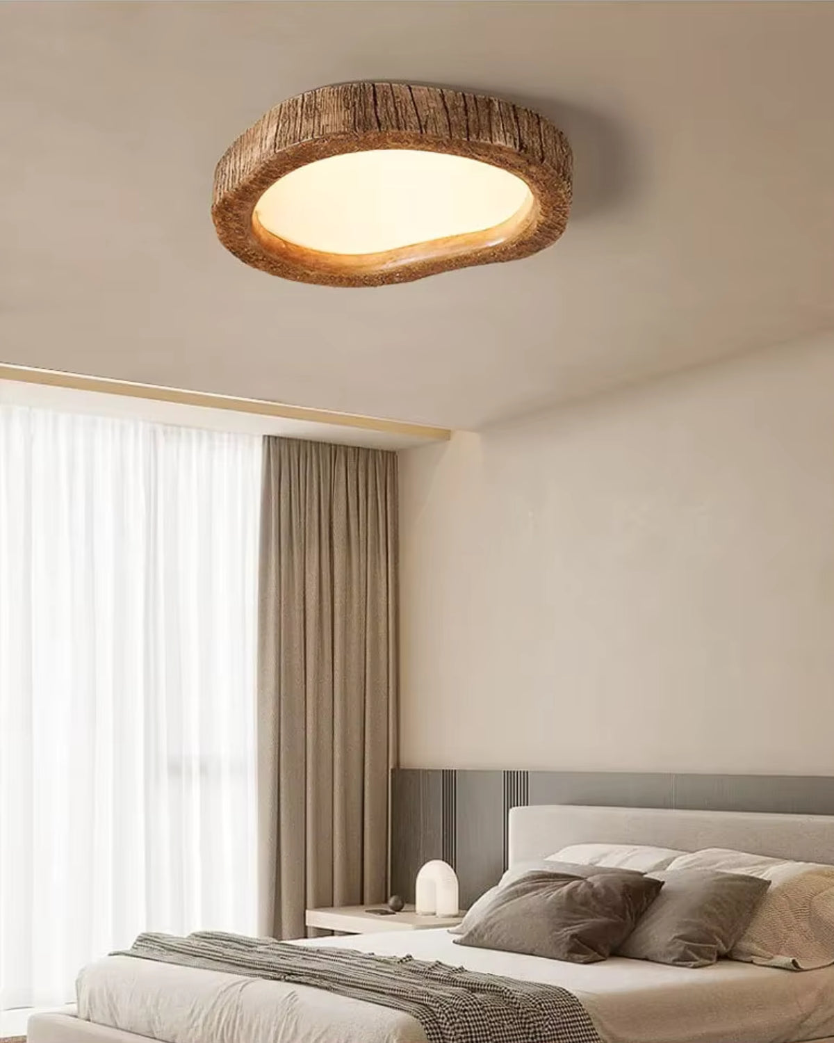 Scandinavische Nordic Plafondlamp | Moderne Houtlook Lamp