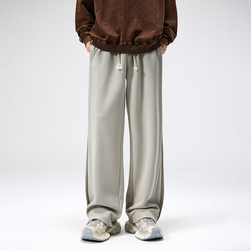 Pantalon de jogging droit épais pour homme | Pantalon décontracté en coton