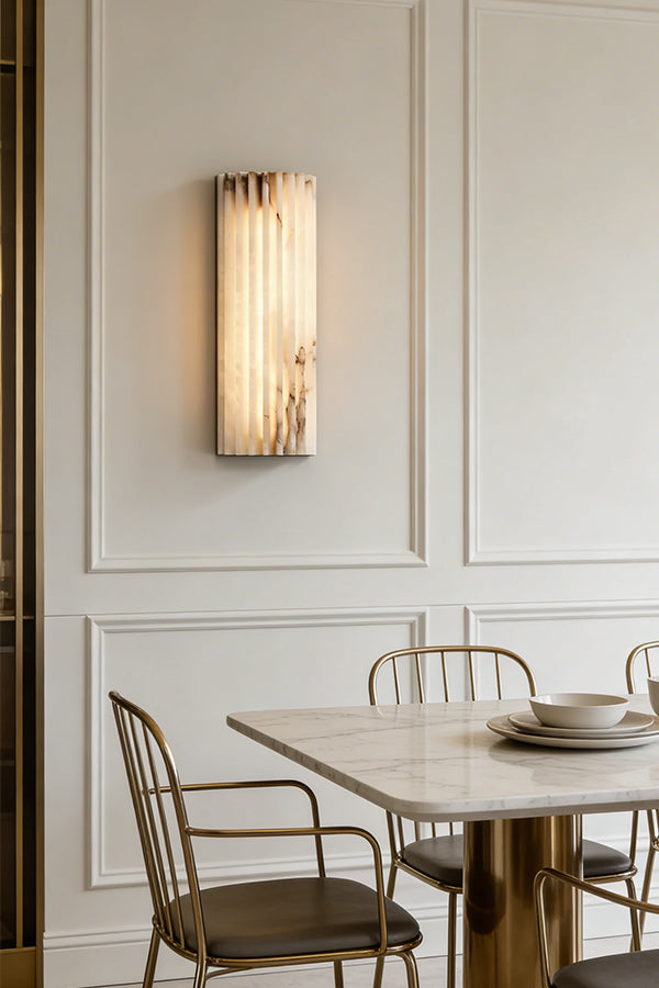 Alvia Alabasten Wandlamp | Natuursteen LED Wandlamp