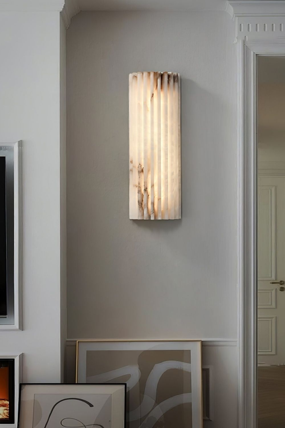 Alvia Alabasten Wandlamp | Natuursteen LED Wandlamp