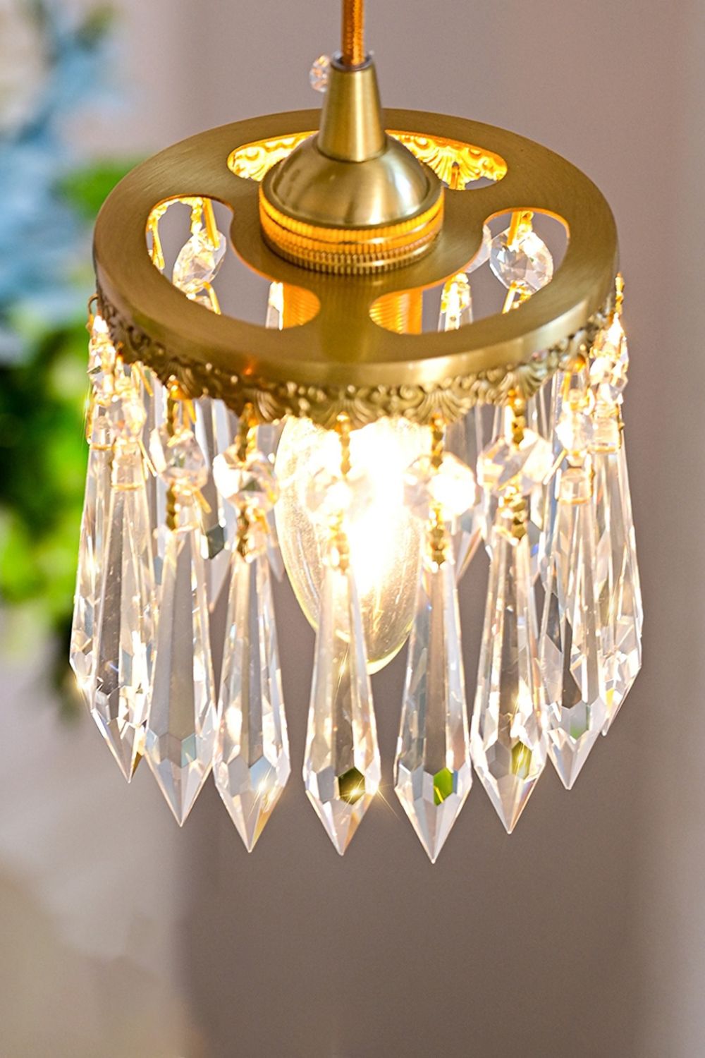 Engelen Wandlamp | Messing & Kristal E14 Wandlamp Met Putto-Design