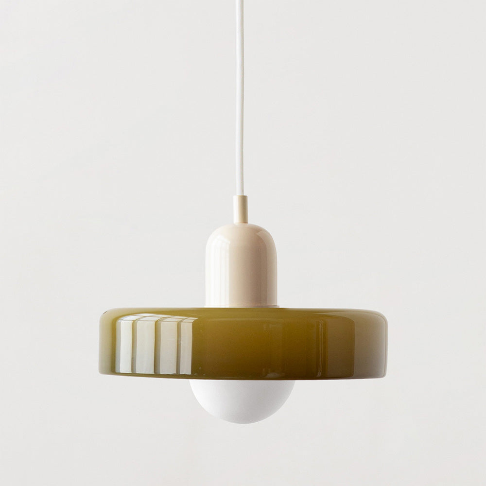 Scandinavische Glazen Hanglamp | Bauhaus Ringlamp G9