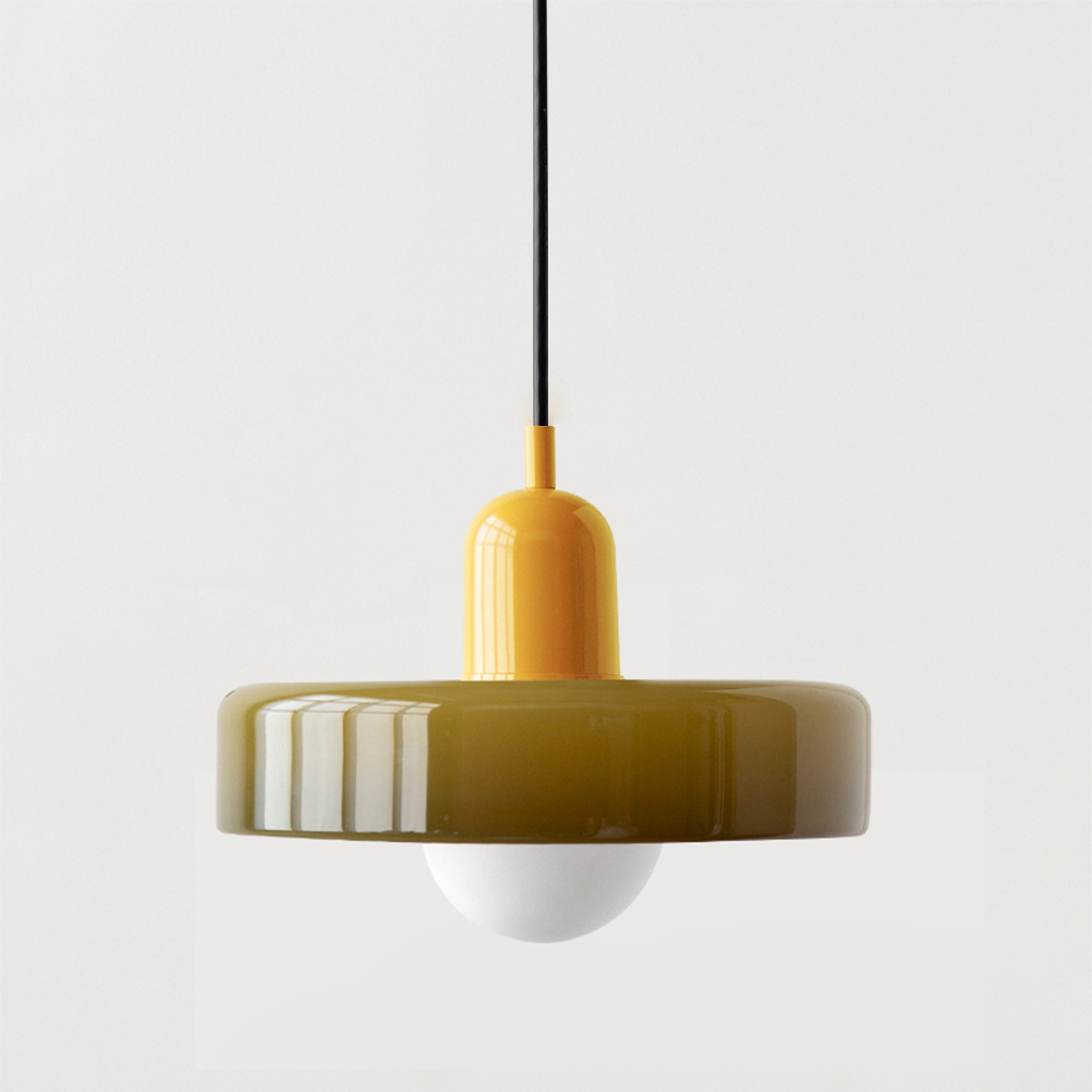 Scandinavische Glazen Hanglamp | Bauhaus Ringlamp G9