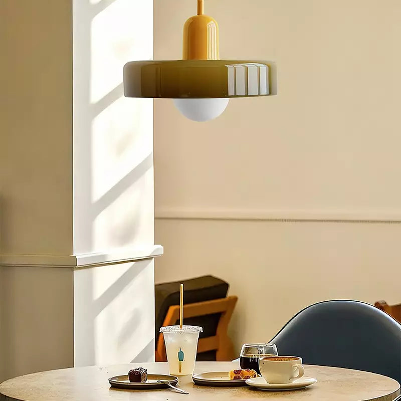 Scandinavische Glazen Hanglamp | Bauhaus Ringlamp G9