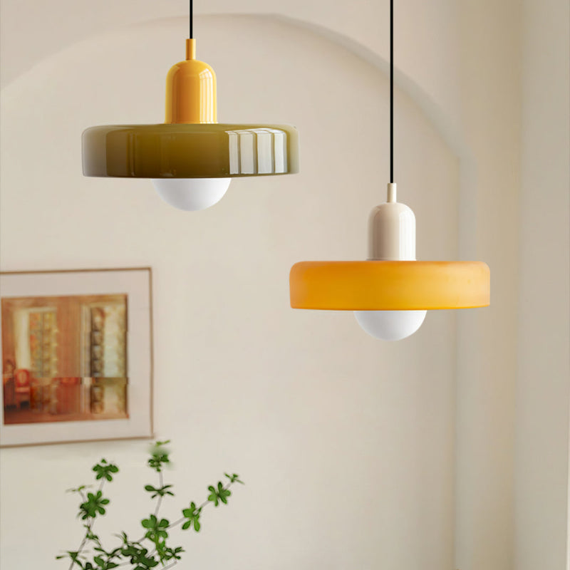 Scandinavische Glazen Hanglamp | Bauhaus Ringlamp G9