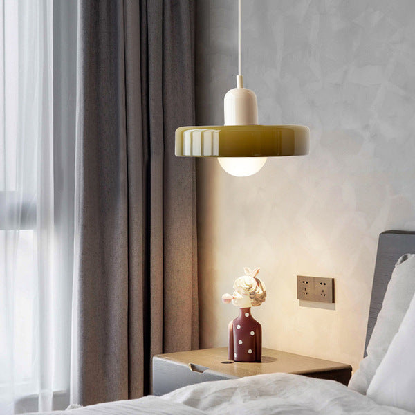 Scandinavische Glazen Hanglamp | Bauhaus Ringlamp G9