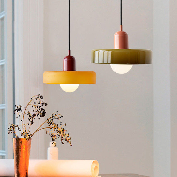Scandinavische Glazen Hanglamp | Bauhaus Ringlamp G9