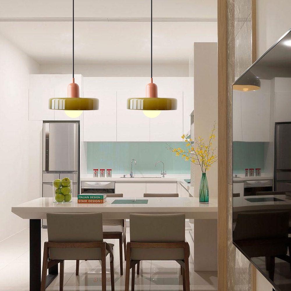 Scandinavische Glazen Hanglamp | Bauhaus Ringlamp G9