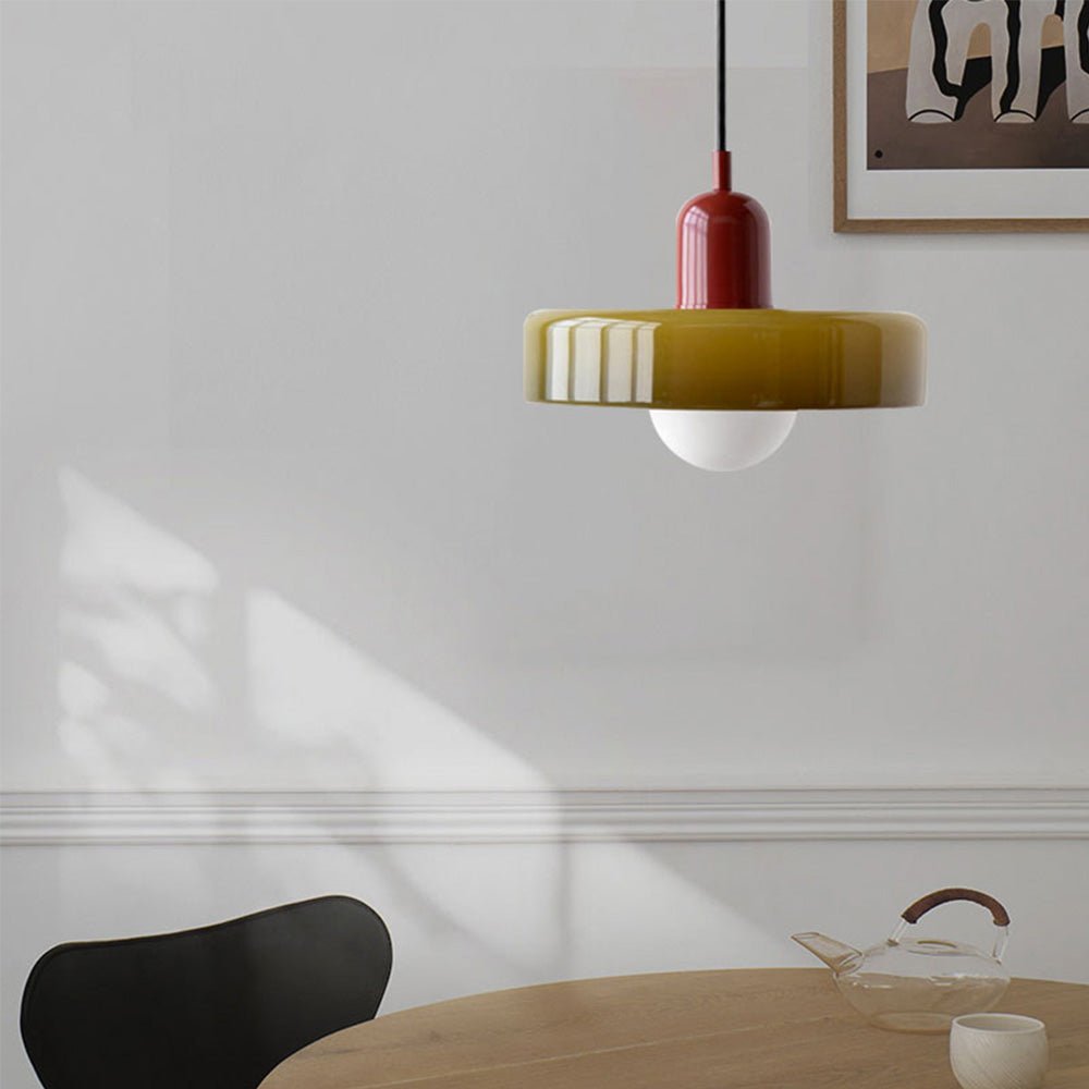 Scandinavische Glazen Hanglamp | Bauhaus Ringlamp G9