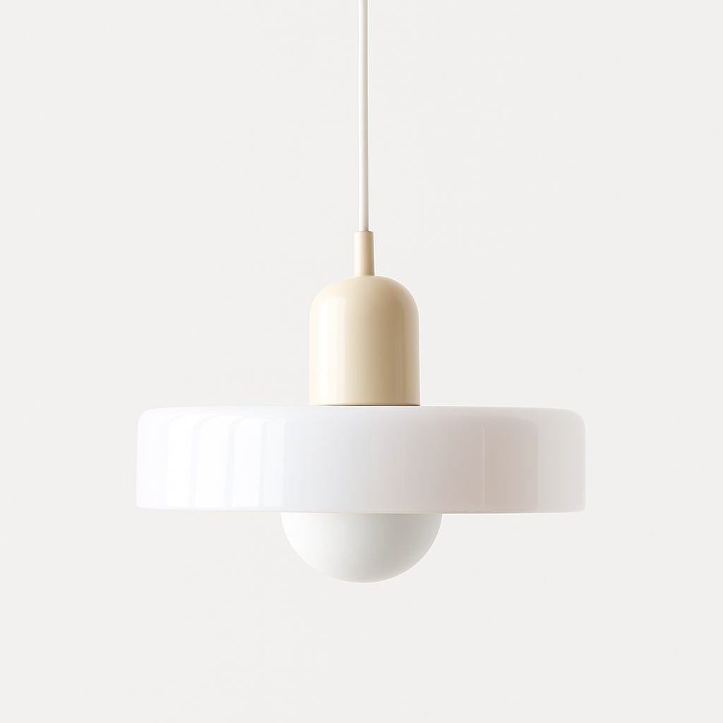 Scandinavische Glazen Hanglamp | Bauhaus Ringlamp G9