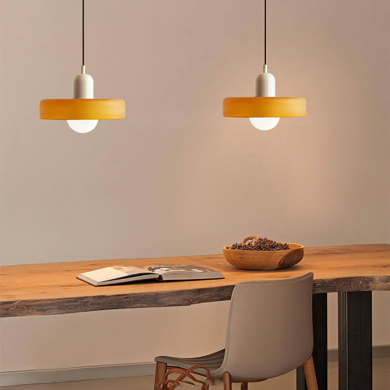 Scandinavische Glazen Hanglamp | Bauhaus Ringlamp G9