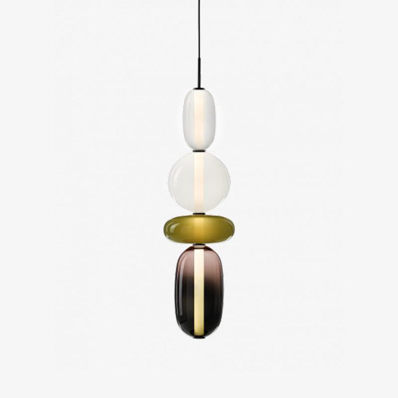 Scandinavische Candied-glazen hanglamp | Handgeblazen led
