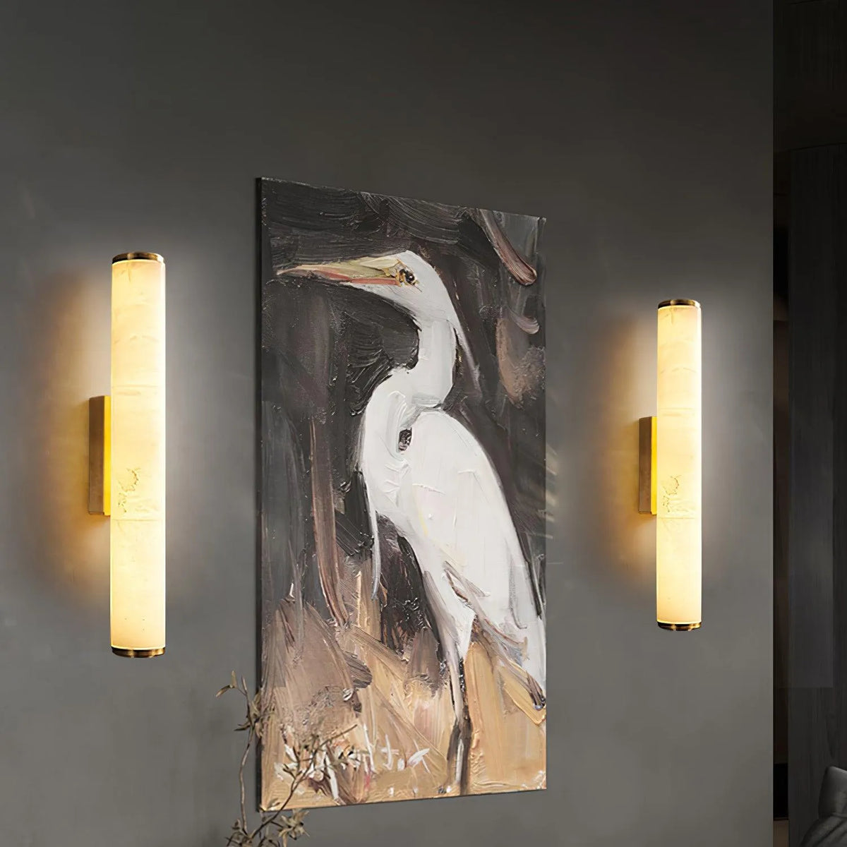 Luxe Marmeren Wandlamp | Spaanse Stijl LED Wandlamp