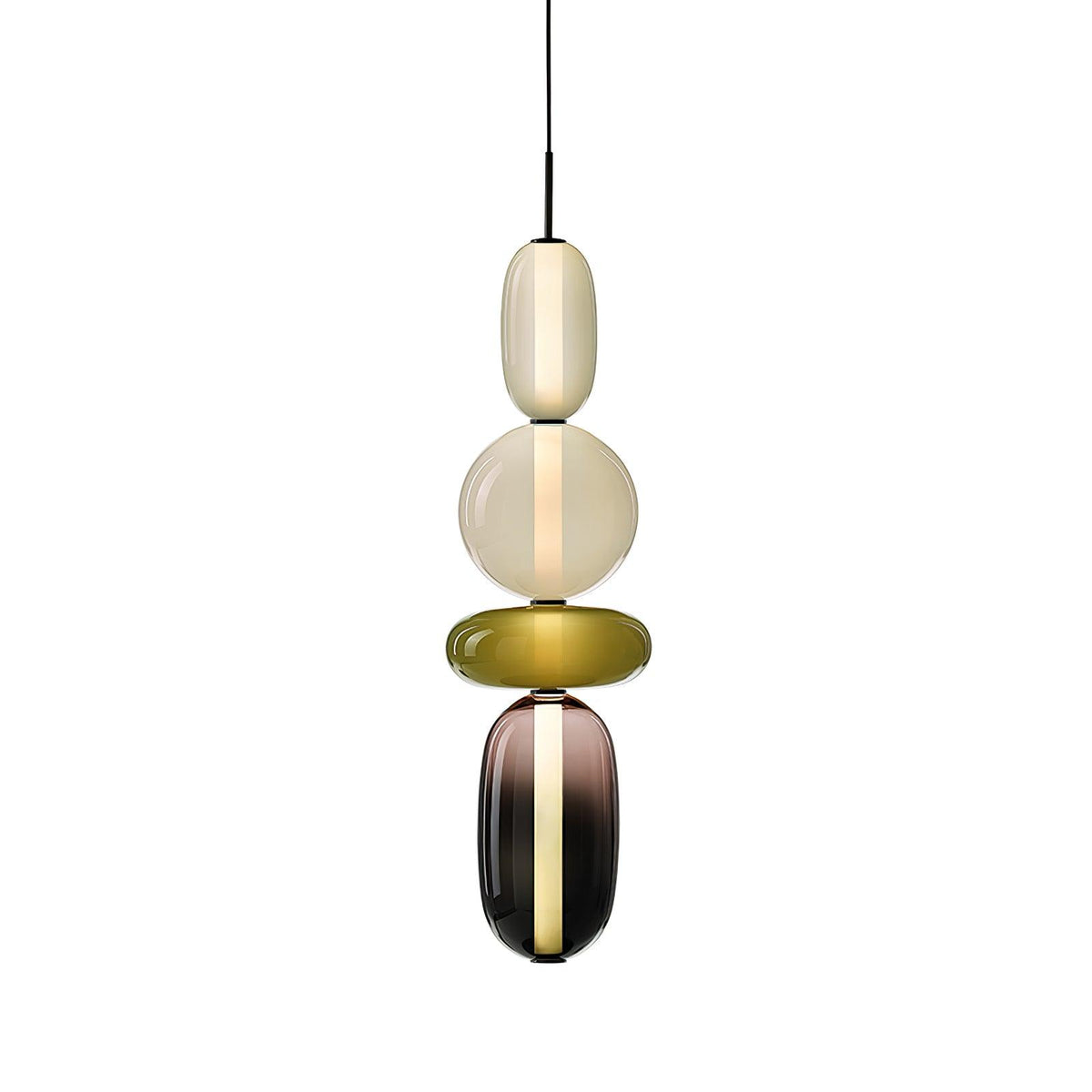 Scandinavische Candied-glazen hanglamp | Handgeblazen led