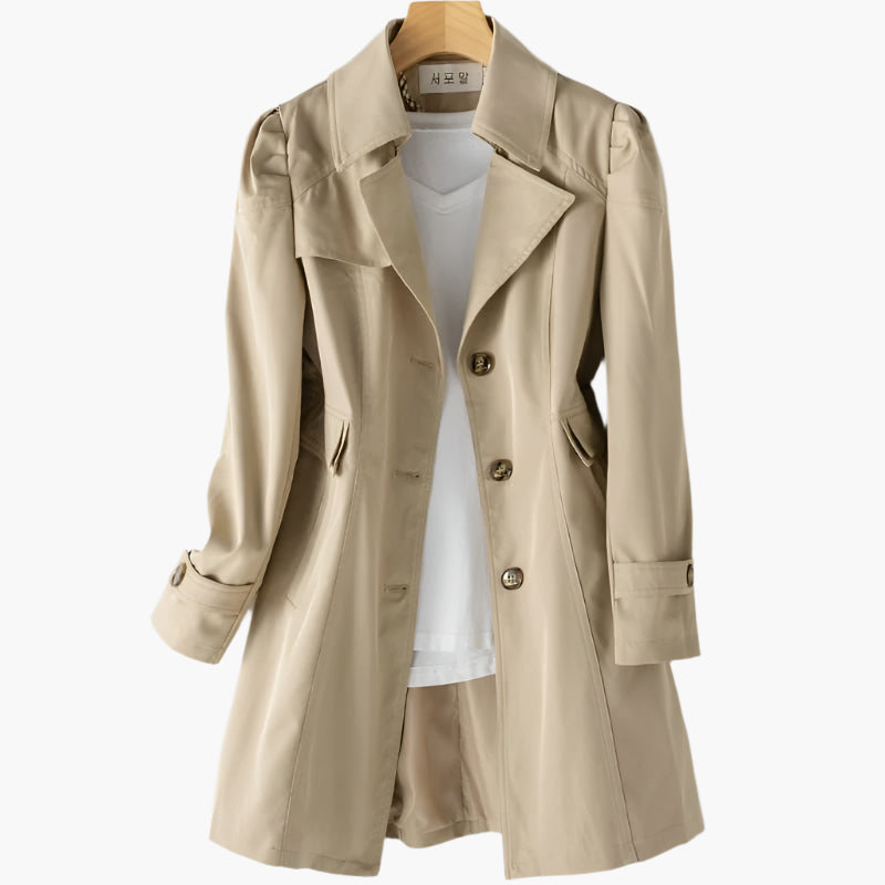 Lange Dames Trenchcoat | Elegante Herfstjas Met Riem