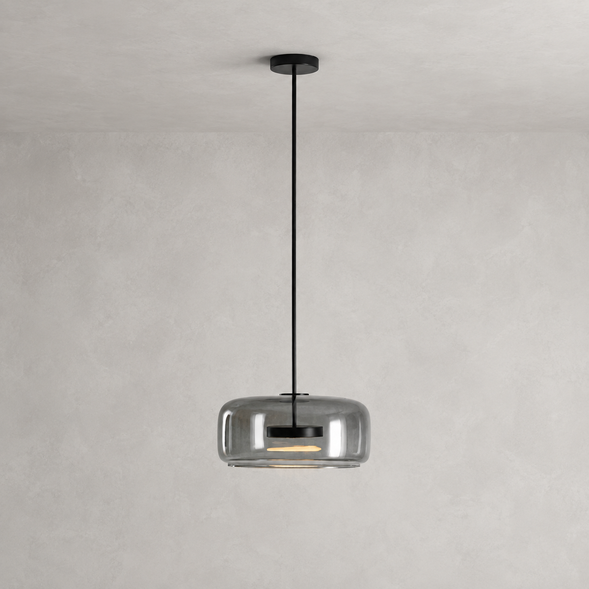 Minimalistisk Metro-glaspendel | Håndblæst LED-pendel
