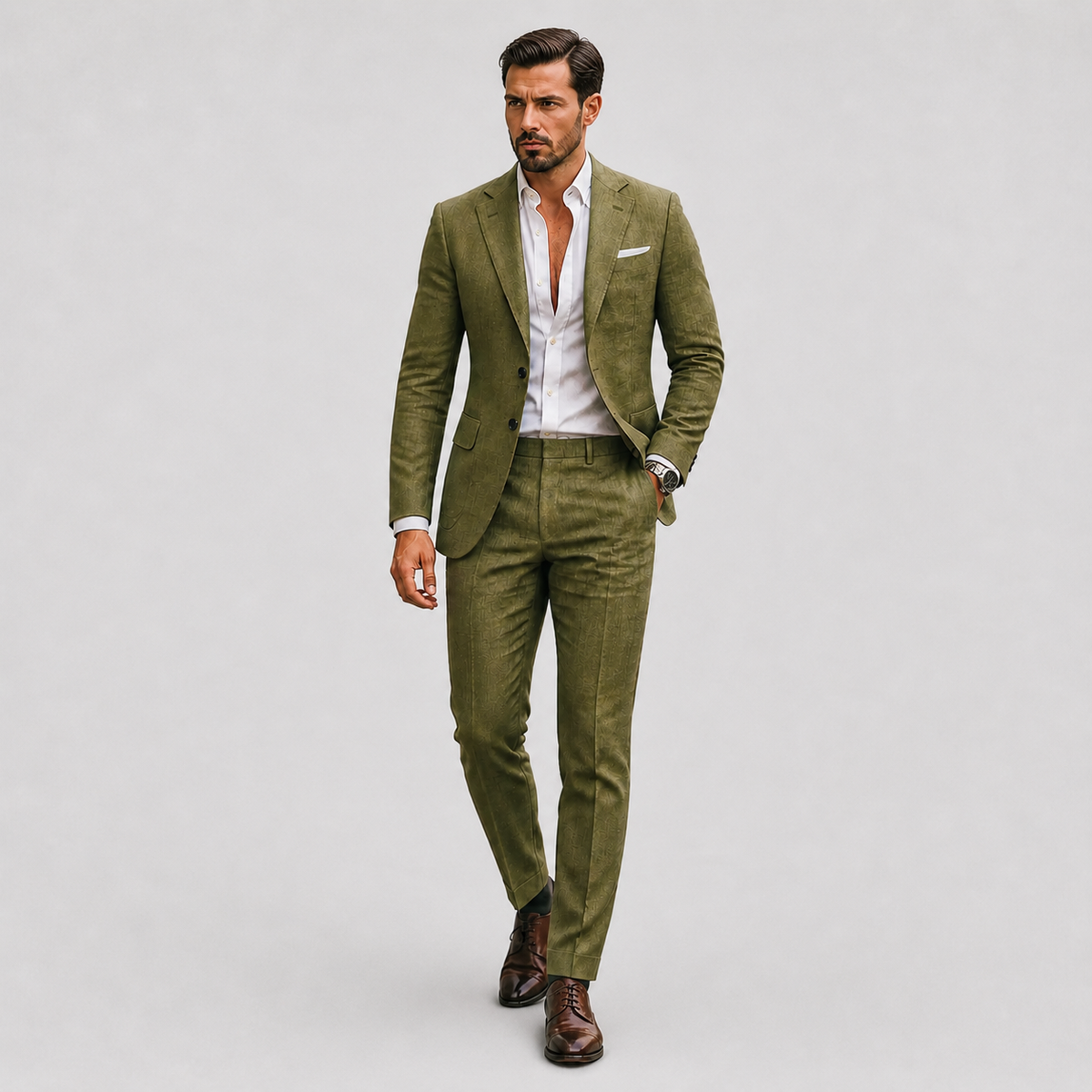 Heren Slim-Fit Linnen Pak | Lichtgewicht Zomerpak Voor Bruiloften