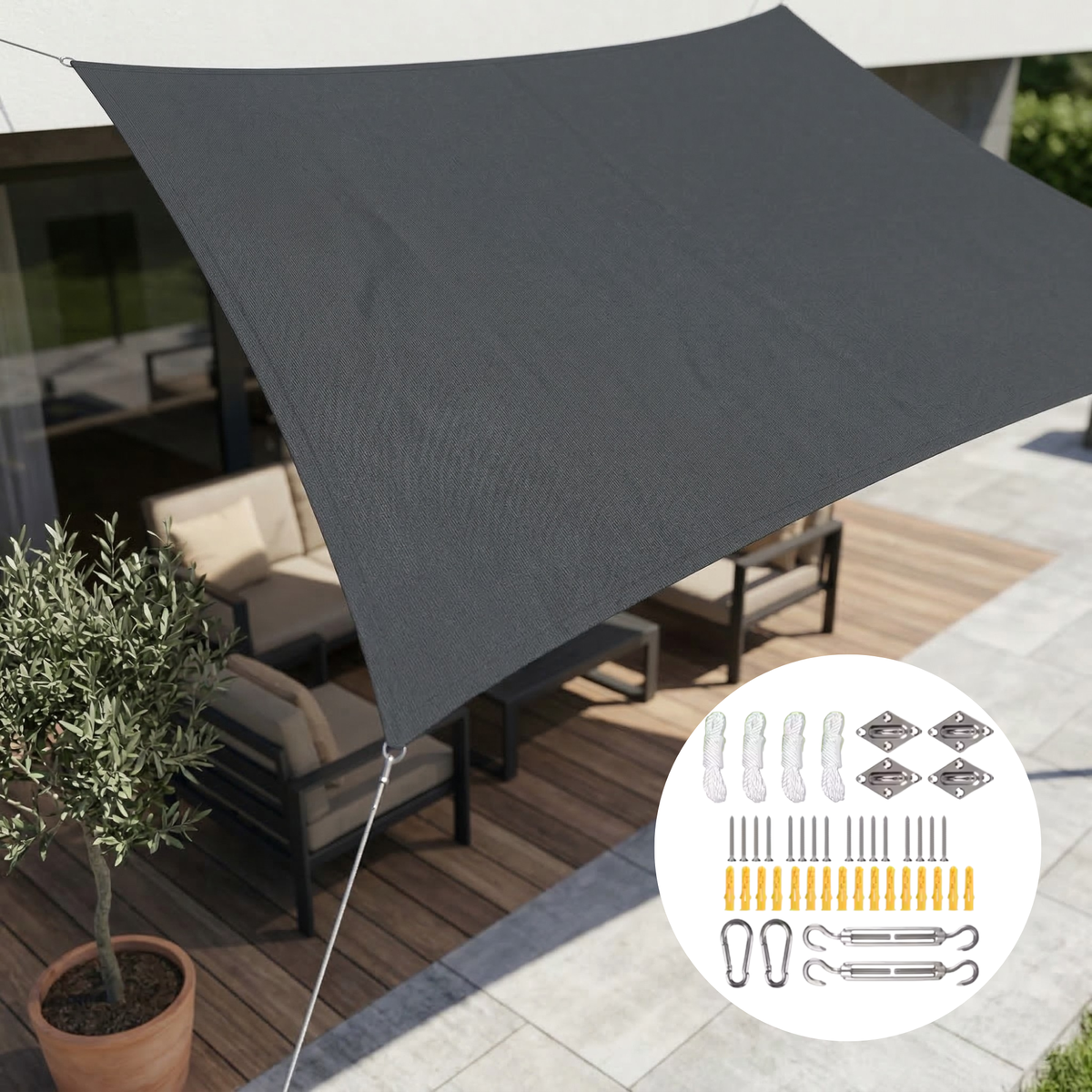 Modern Schaduwdoek | UV-Bestendig Zonnescherm Voor Buiten