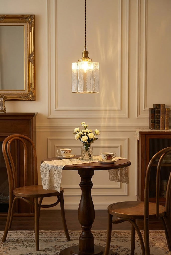 Jewel Vierkante Glazen Hanglamp | Handgeblazen Glas & Messing
