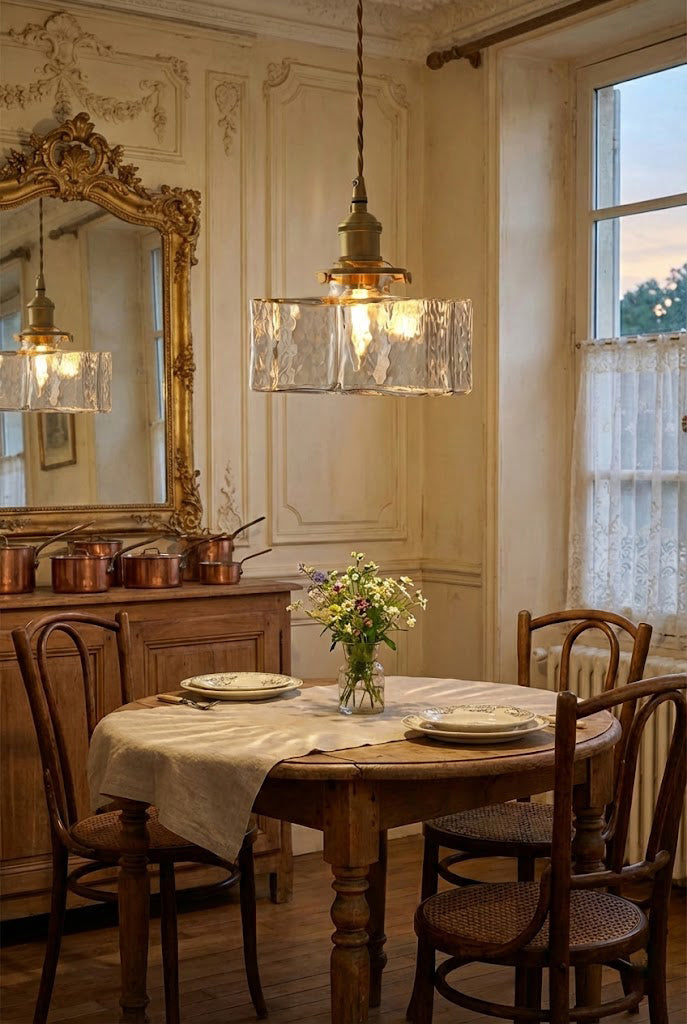 Jewel Vierkante Glazen Hanglamp | Handgeblazen Glas & Messing