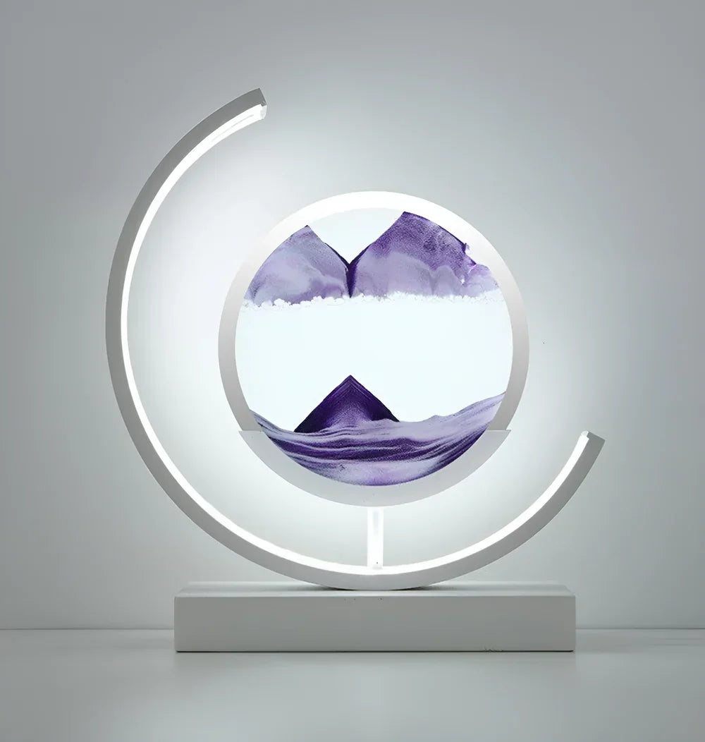 LED Zandkunst Tafellamp | Oplaadbare Lamp Met 3 Lichtkleuren