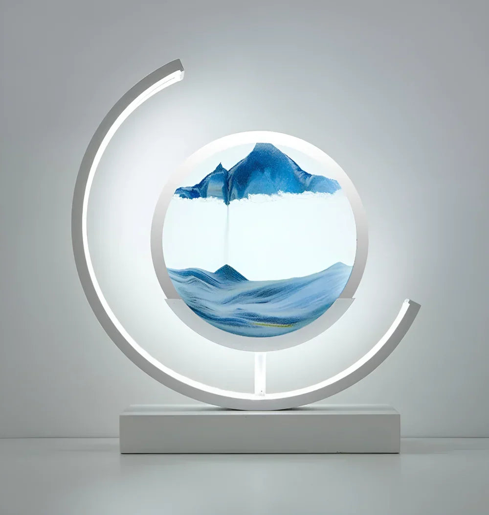 LED Zandkunst Tafellamp | Oplaadbare Lamp Met 3 Lichtkleuren