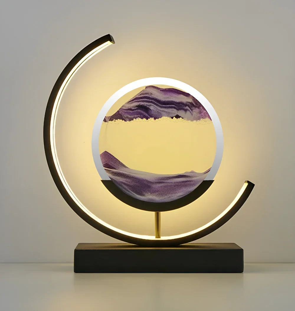 LED Zandkunst Tafellamp | Oplaadbare Lamp Met 3 Lichtkleuren